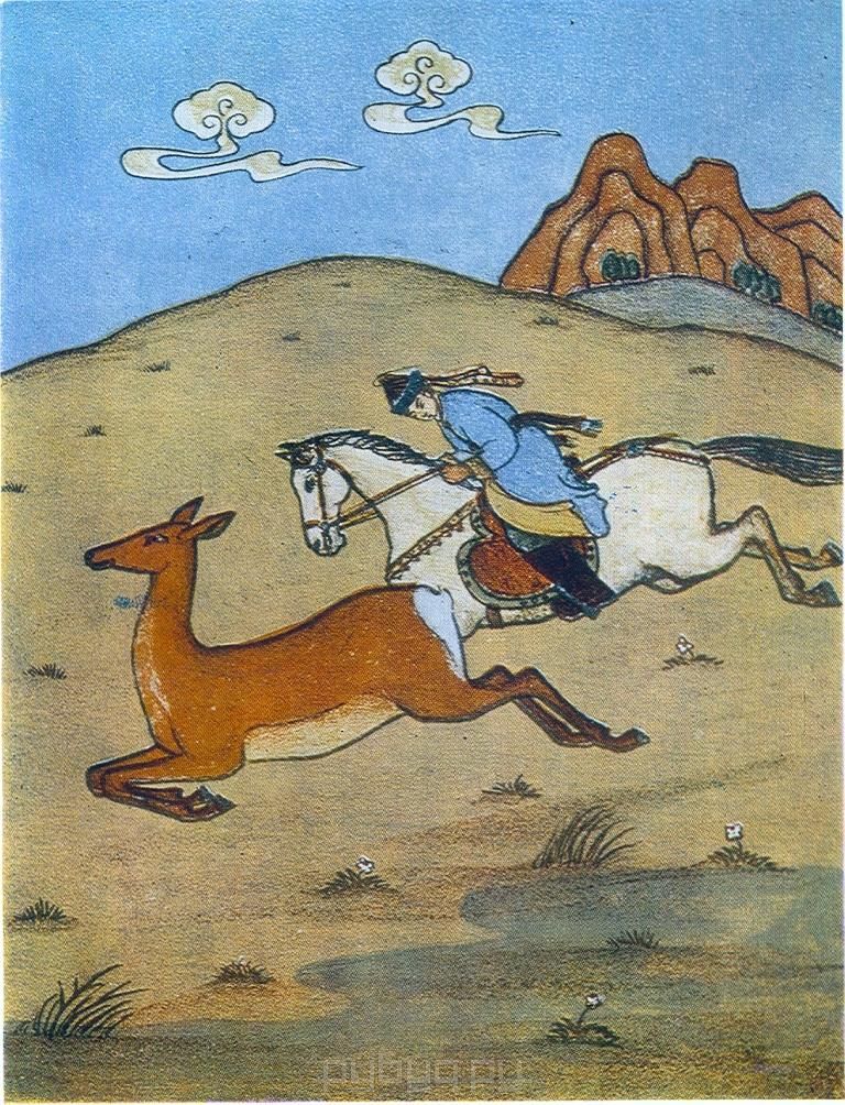 Үлигэр. Хамниган кэлээр. Шитанхай шира даагатай Ниһуту Зураахай